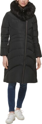 Cole Haan Women's Hooded Faux-Fur-Trim Puffer Coat