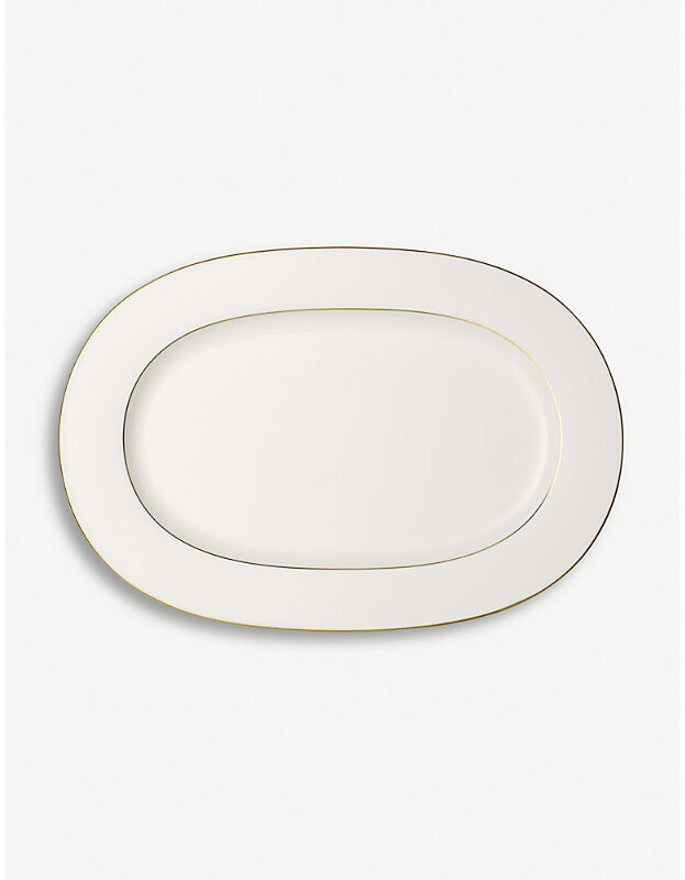 Villeroy & Boch White Anmut Gold Porcelain Oval Platter 41cm