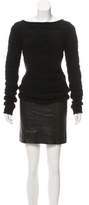 Thumbnail for your product : Jitrois Wool Leather-Paneled Dress