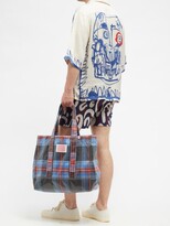 Thumbnail for your product : Charles Jeffrey Loverboy Logo-patch Tartan Coated-twill Tote Bag - Multi