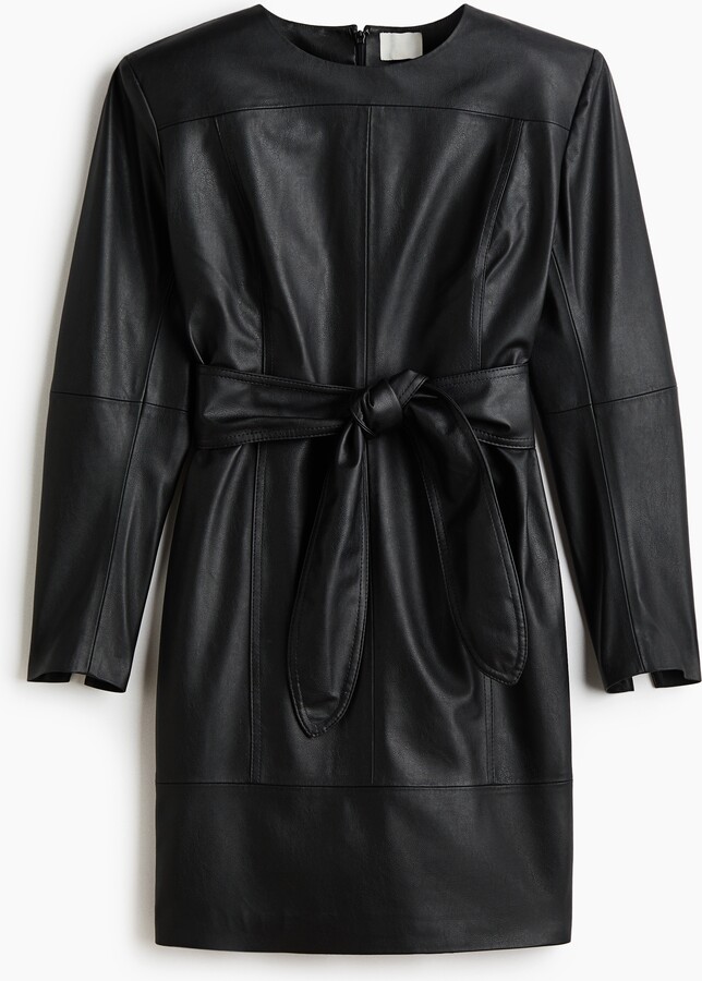 h&m dress with tie belt