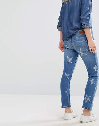 Tommy Jeans Tommy Jeans Lana Straight Crop Jean with Stars