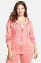 Thumbnail for your product : 7 For All Mankind Seven7 Burnout Fleece Raw Edge Hoodie (Plus Size)
