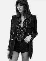 Thumbnail for your product : Saint Laurent Double Breasted Wool Twill Blazer