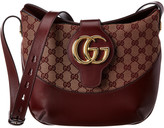 Thumbnail for your product : Gucci Arli Gg Medium Canvas & Leather Shoulder Bag