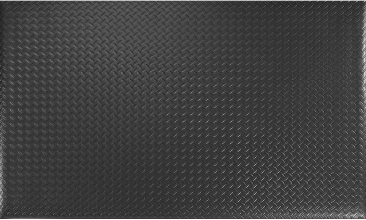 Apache Mills Soft Foot 1/2" Diamond DLX Black 3 Ft. x 12 Ft. Commercial Door Mat