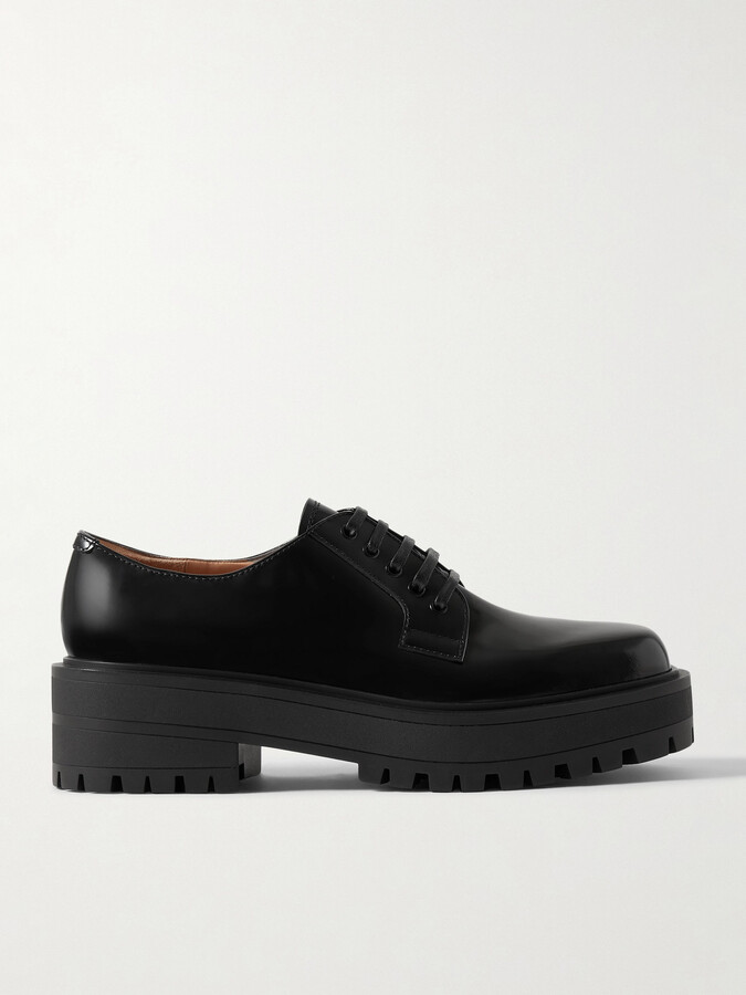 Gianvito Rossi Smart 20 Patent-leather Brogues - Black