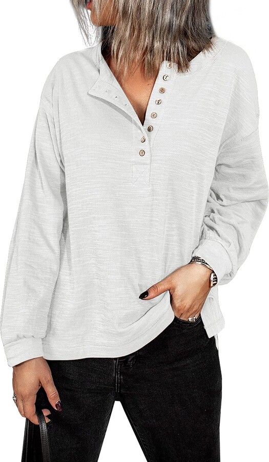 womens button down sweatshirt