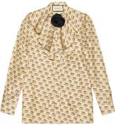 Thumbnail for your product : Gucci invite stamp silk shirt