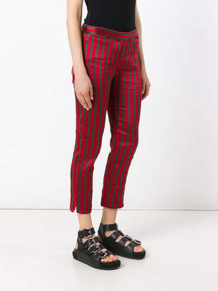 Ann Demeulemeester cropped stripe trousers