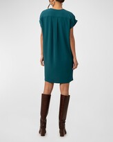 Thumbnail for your product : Trina Turk Hasil Zip-Front Crepe Mini Dress