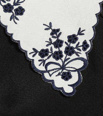 Miu Miu Embroidered silk blouse