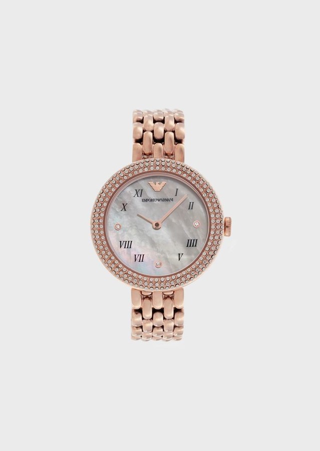 armani pink watch