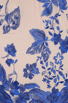 Thumbnail for your product : Dress the Population Jodi Beige and Royal Blue Embroidered Dress
