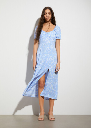 Blue Dresses - Lorna Luxe 'practically Perfect' Porcelain Blue Frill Detail  Dress from In The Style on 21 Buttons