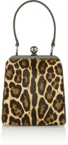 Thumbnail for your product : Dolce & Gabbana Agata leopard-print calf hair clutch