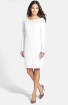 Thumbnail for your product : Tahari Cable Knit Cotton Sweater Dress