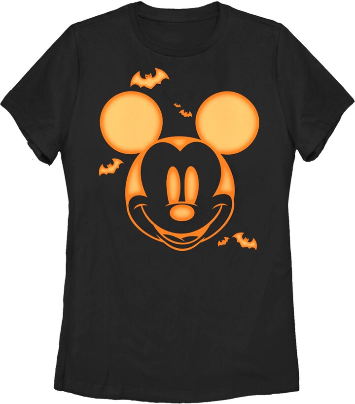 Women's Mickey & Friends Halloween Pumpkin Face Graphic T-Shirt