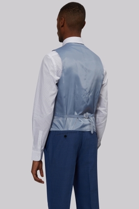 French Connection Slim Fit Faded Blue Waistcoat