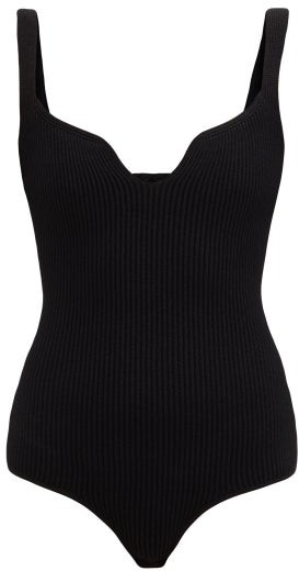 Sweetheart-neckline Jersey Bodysuit