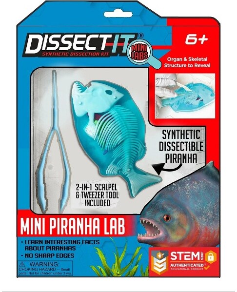 Top Secret Toys TopSecretToysDissect-It:ASyntheticPiranhaDissectionKit,MINI–Hands-OnSTEMLearningforAges6andUp