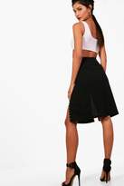 Thumbnail for your product : boohoo Woven Stud & Split Midi Skirt