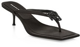 Thumbnail for your product : Alexander Wang Bianca Square-Toe Embellished Satin Thong Sandals