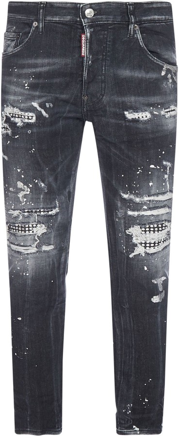 DSQUARED2 Embellished Distressed Jeans - ShopStyle