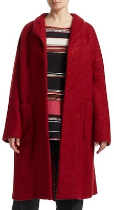Marina Rinaldi, Plus Size Boucle Wool Cocoon Coat