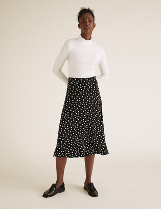 floral midi skater skirt