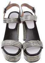 Thumbnail for your product : Calvin Klein Collection Embossed Platform Sandals