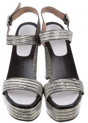 Calvin Klein Collection Embossed Platform Sandals