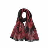 Thumbnail for your product : ALBERTO CABALE Super Soft Silk Chiffon Bridal Wedding Stole Evening Dress Shawl Wrap Scarf Red Black
