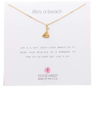 Dogeared Life's A Beach Sailboat Pendant Necklace