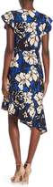 Thumbnail for your product : ECI Floral Asymmetrical Dress