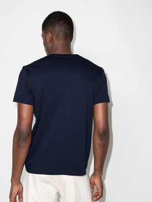 Polo Ralph Lauren Blue Logo Print Cotton T-Shirt