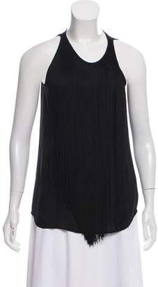 Theory Fringe-Trimmed Sleeveless Top