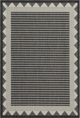 Hokku Designs Sunshine GC_HAR2014 Anthracite 7 Ft. 10 In. X 10 Ft. 3 In. Indoor/Outdoor Area Rug