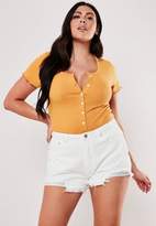 plus size white ripped shorts