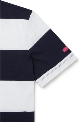Albam Utility Block Stripe T-Shirt White/Navy