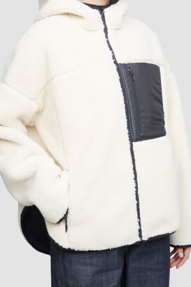 3.1 Phillip Lim Sherpa Bonded Hooded Jacket in ivory