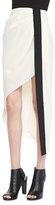 Thumbnail for your product : Haute Hippie Tuxedo-Stripe Asymmetric Skirt