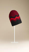 Thumbnail for your product : Burberry Zigzag Stripe Cashmere Beanie