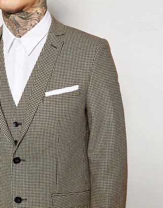 Heart N Dagger Dogtooth Suit Jacket in Super Skinny Fit