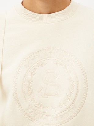 Acne Studios Fiena Embroidered Cotton-jersey Sweatshirt - Ivory