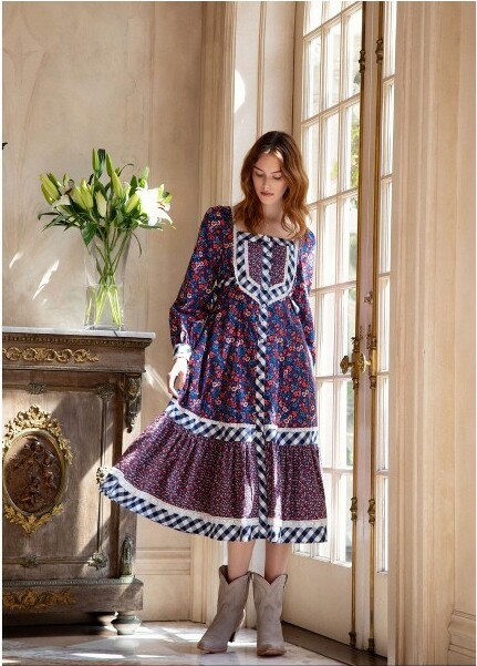 ModCloth GUNNESAXforModClothVeronicaMidiDressCirce'sCrown2X