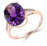 Thumbnail for your product : Effy 14K Rose Gold Amethyst Ring with 0.04TCW Diamonds