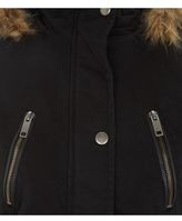 Thumbnail for your product : New Look Teens Khaki Contrast Shoulder Panel Faux Fur Trim Hooded Parka