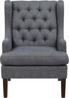 Red Barrel Studio Button-Tufted Polyester Upholstered Arm Chair with 4 Legs