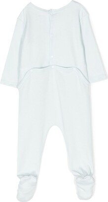 Kenzo Kids Baby Blue Tiger Print Cotton Pajamas